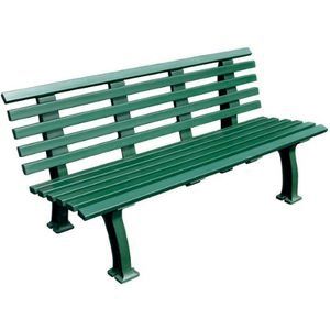 5 Polyethelene and PVC Bench with Back   Green Tourna Court Equipt