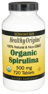 Healthy Origins   Organic Non GMO Spirulina 500 mg.   720 Tablet(s)