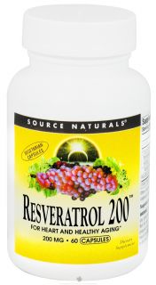 Source Naturals   Resveratrol 200 mg.   60 Capsules