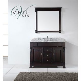 Virtu USA 48 Huntshire Single Bathroom Vanity   Dark Walnut