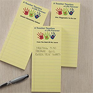 Personalized Teacher Notepads   Touches A Life