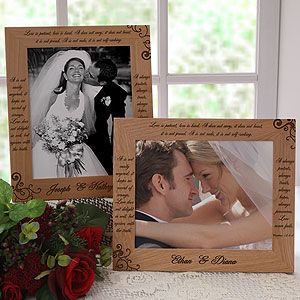Love Is Patient 8x10 Personalized Wedding Picture Frame