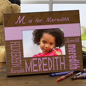 Personalized Kids Picture Frames   Girls Alphabet Name