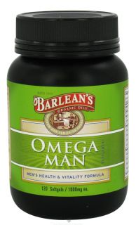 Barleans   Omega Man Mens Health & Vitality Formula 1000 mg.   120 Capsules