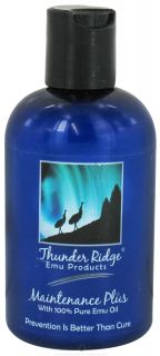 Thunder Ridge Emu Products   Maintenance Plus with 100% Pure Emu Oil   4 oz.