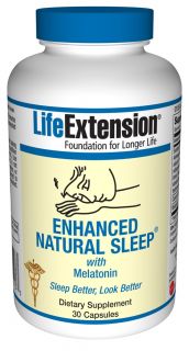 Life Extension   Enhanced Natural Sleep with Dual Action Melatonin   30 Capsules