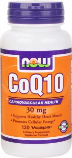 NOW Foods   CoQ10 Cardiovascular Health 30 mg.   120 Vegetarian Capsules