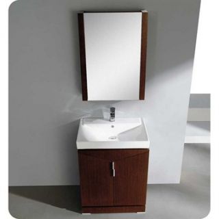 Fresca Elissos 24 Wenge Brown Modern Bathroom Vanity with Medicine Cabinet