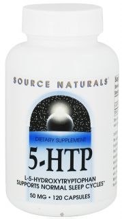 Source Naturals   5 HTP L 5 Hydroxytryptophan 50 mg.   120 Capsules