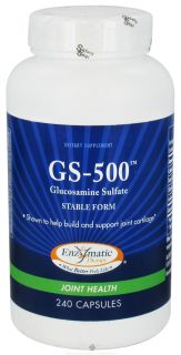 Enzymatic Therapy   GS 500 Glucosamine Sulfate   240 Capsules