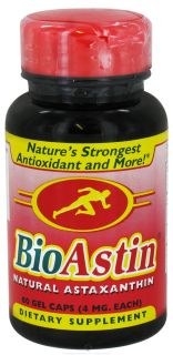Nutrex Hawaii   BioAstin Natural Astaxanthin 4 mg.   60 Gelcaps