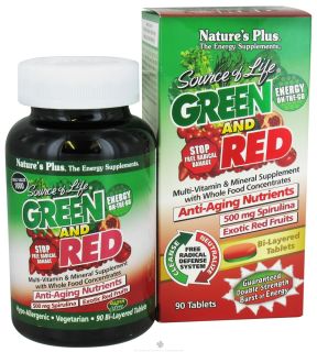 Natures Plus   Source of Life Green and Red   90 Tablets