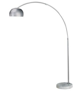 Arc 1 Light Floor Lamps in Brushed Steel TFA8005