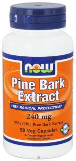 NOW Foods   Pine Bark Extract 240 mg.   90 Vegetarian Capsules