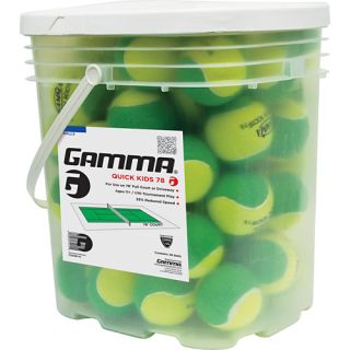 Gamma Quick Kids 78 Soft Full Court Bucket of 48 Gamma Tennis Balls