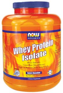 NOW Foods   Whey Protein Isolate Dutch Chocolate   5 lbs.