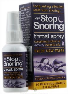Essential Health   Helps Stop Snoring Throat Spray Clinically Proven Formula   2 oz.