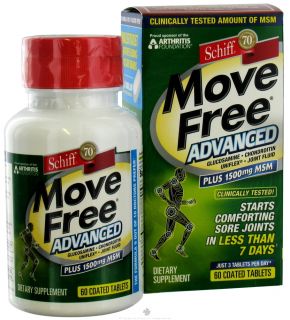 Schiff   Move Free Advanced plus MSM 1500 mg.   60 Tablets