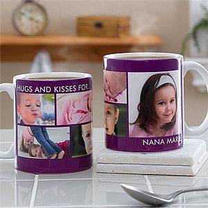 5 Photo Collage Personalized Photo Coffee Mugs   Picture Perfect