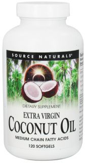 Source Naturals   Extra Virgin Coconut Oil   120 Softgels