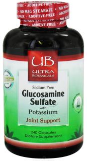 Ultra Botanicals   Glucosamine Sulfate with Potassium Joint Support   240 Capsules