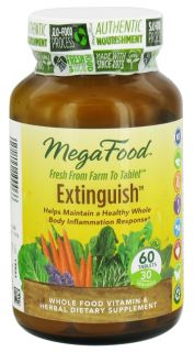 MegaFood   Extinguish Healthy Whole Body Inflammation Response   60 Tablets