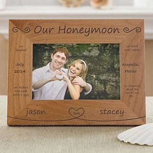 Personalized Honeymoon Picture Frames   Our Honeymoon