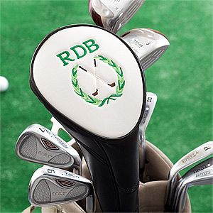 Personalized Golf Club Head Cover with Golf Crest