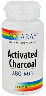 Solaray   Activated Charcoal 280 mg.   90 Capsules