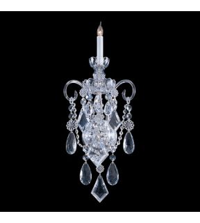 Traditional Crystal 1 Light Wall Sconces in Polished Chrome 1041 CH CL MWP
