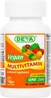 Deva Nutrition   Vegan Multivitamin & Mineral One Daily with Greens   90 Tablets