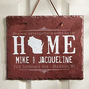 Personalized Slate Plaque   State Of Love