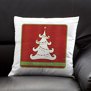 Personalized Throw Pillows   Christmas Tree