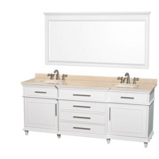 Berkeley 80 Double Bathroom Vanity by Wyndham Collection   White