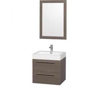 Amare 24 Wall Mounted Bathroom Vanity Set With Integrated Sink by Wyndham Colle