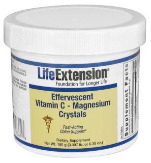 Life Extension   Effervescent Vitamin C   Magnesium Crystals   6.35 oz.