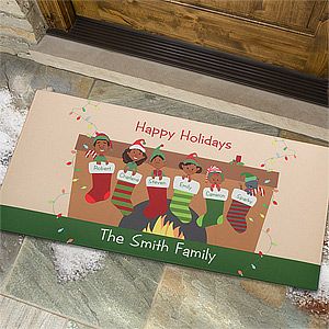 Personalized Large Christmas Doormats   Stocking Family