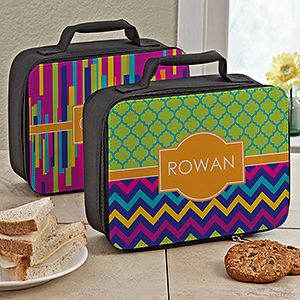 Personalized Girls Lunch Bag   Bright & Cheerful