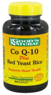 Good N Natural   CoQ 10 Plus Red Yeast Rice   60 Softgels