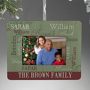 Personalized Christmas Ornament Mini Frame   Loving Family