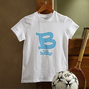 Personalized Kids T Shirts   Boys Alphabet Name