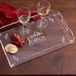 Personalized Hostess Serving Tray Gift   Four Seasons Design