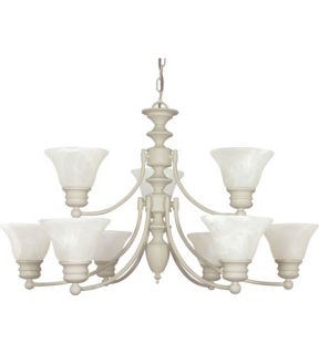 Empire 9 Light Chandeliers in Textured White 60/363