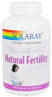 Solaray   Baby Me Now Natural Fertility Reproductive Health Formula   120 Vegetarian Capsules