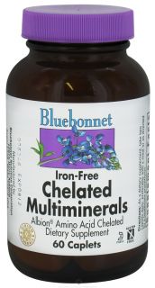 Bluebonnet Nutrition   Chelated Multiminerals Iron Free   60 Caplets