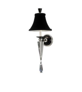 Diva 1 Light Wall Sconces in Silver 7141BLACK