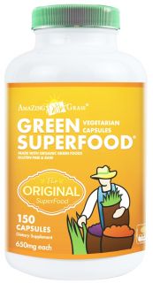 Amazing Grass   Green SuperFood 650 mg.   150 Vegetarian Capsules