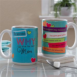Personalized Large Coffee Mugs for Her   Reasons Youre The Best