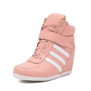 Leatherette Womens Wedge Heel Wedges Fashion Sneakers with Lace up Shoes(More Colors)