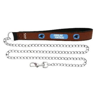Carolina Panthers Football Leather 3.5mm Chain Leash   L